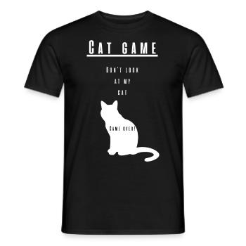 Don´t look at my cat - Men's T-Shirt - black - Front - AI Model Male 178 light (178cm)
