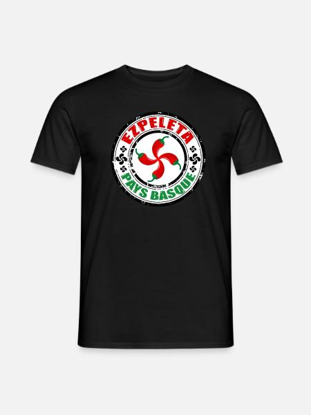 Espelette - Ezpeleta - T-shirt homme - noir