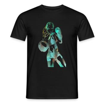 boxer - Men's T-Shirt - black - Front - AI Model Male 178 light (178cm)