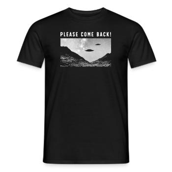 Please Come Back! - Männer T-Shirt - Schwarz - Vorne - AI Model Male 178 light (178cm)