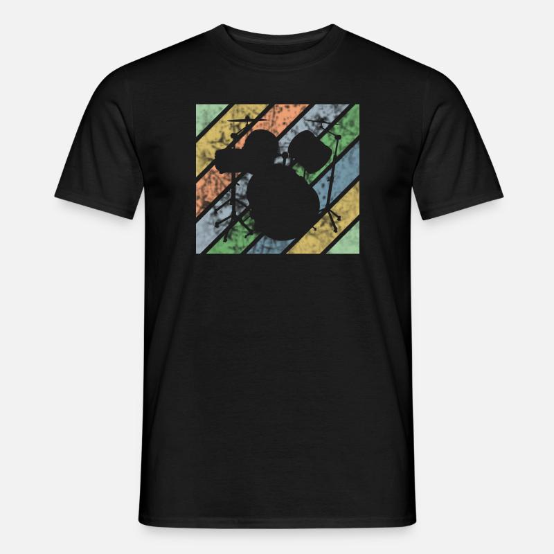 Drummer Design Drumkit - Männer T-Shirt - Schwarz