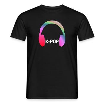Kpop Merch Korean Pop Music K-Pop Style - Men's T-Shirt - black - Front - AI Model Male 178 light (178cm)