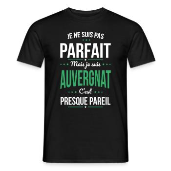 Je ne suis pas parfait mais je suis Auvergnat - T-shirt homme - noir - Devant - AI Model Male 178 light (178cm)