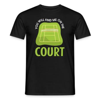 Tennis Court Ironic Saying Ball Sports Tennis - Men's T-Shirt - black - Front - AI Model Male 178 light (178cm)