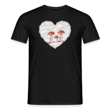 Mushroom picker loves mushroom time - Men's T-Shirt - black - Front - AI Model Male 178 light (178cm)