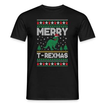 Hässliche Ugly Weihnachts-Shirts Hoodies ho ho ho - Männer T-Shirt - Schwarz - Vorne - AI Model Male 178 light (178cm)