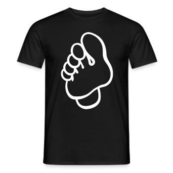Foot - Foot Care - Podiatrist - Saying - Men's T-Shirt - black - Front - AI Model Male 178 light (178cm)