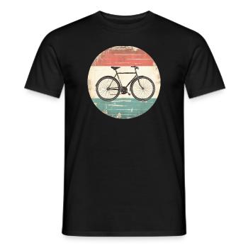 Vélo Rétro - T-shirt homme - noir - Devant - AI Model Male 178 light (178cm)