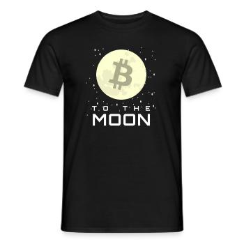 Bitcoin sur la lune - T-shirt homme - noir - Devant - AI Model Male 178 light (178cm)