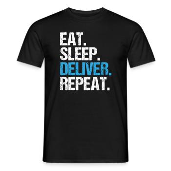 Delivery man postman postman mail carrier mail - Men's T-Shirt - black - Front - AI Model Male 178 light (178cm)