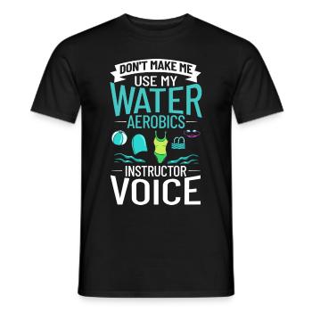 AquaGym Aquafitness Aqua Training Aqua - T-shirt homme - noir - Devant - AI Model Male 178 light (178cm)