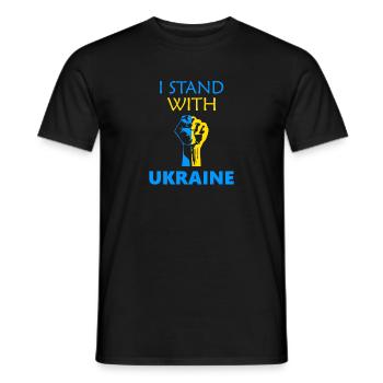 Ukraine - Men's T-Shirt - black - Front - AI Model Male 178 light (178cm)