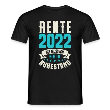 Rente 2022 - Geschenkidee zum Ausstand - Männer T-Shirt - Schwarz - Vorne - AI Model Male 178 light (178cm)