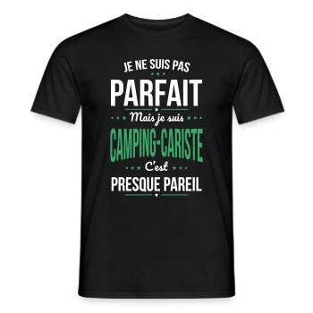 Pas parfait mais je suis camping-cariste - T-shirt homme - noir - Devant - AI Model Male 178 light (178cm)