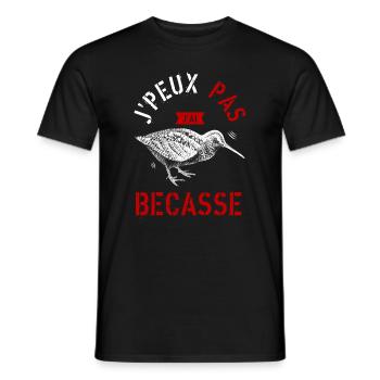J Peux Pas J Ai Bécasse - T-shirt homme - noir - Devant - AI Model Male 178 light (178cm)