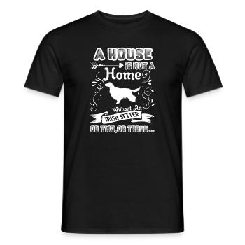Irish Setter Home Without Irish Setter - Men's T-Shirt - black - Front - AI Model Male 178 light (178cm)
