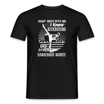 Kickboxing I Know Kickboxing - Men's T-Shirt - black - Front - AI Model Male 178 light (178cm)