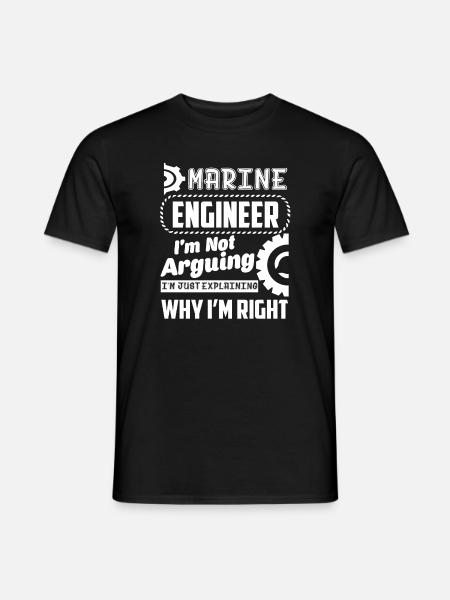 Marine Engineer Proud Marine Engineer - Men's T-Shirt - black