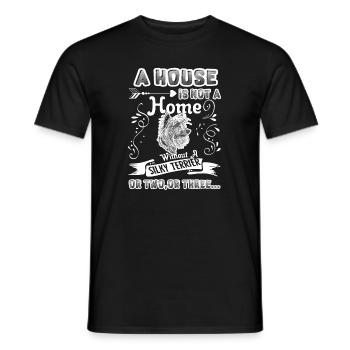 Silky Terrier Home Without Silky Terrier - Men's T-Shirt - black - Front - AI Model Male 178 light (178cm)
