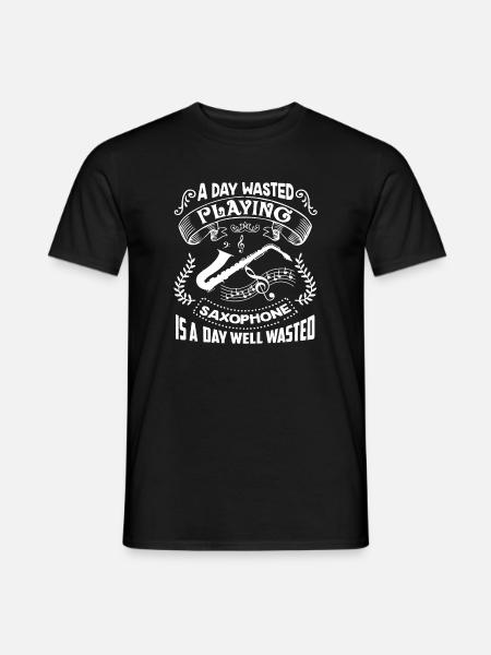 Saxophone A Day Playing Saxophone - Men's T-Shirt - black