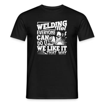 Welder Welding Not Everyone Can Do It - Men's T-Shirt - black - Front - AI Model Male 178 light (178cm)