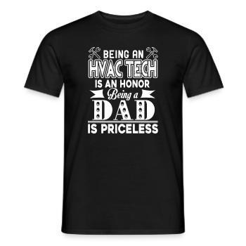 HVAC Technician HVAC Tech Dad - Men's T-Shirt - black - Front - AI Model Male 178 light (178cm)