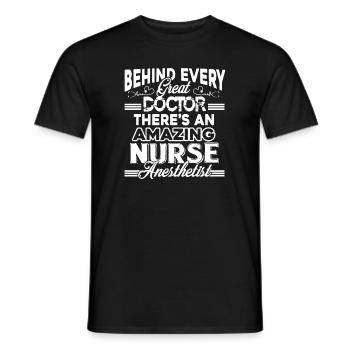 Nurse Anesthetist Proud Nurse Anesthetist - Men's T-Shirt - black - Front - AI Model Male 178 light (178cm)
