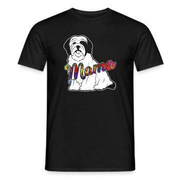 Lhasa Apso Lhasa Apso Mama - Men's T-Shirt - black - Front - AI Model Male 178 light (178cm)