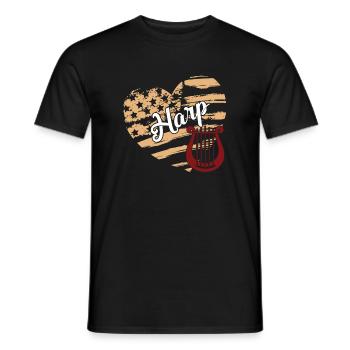 Harp Harp Flag - Men's T-Shirt - black - Front - AI Model Male 178 light (178cm)
