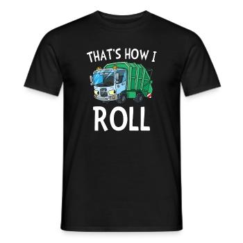 That's How I Roll Garbage Truck - Men's T-Shirt - black - Front - AI Model Male 178 light (178cm)