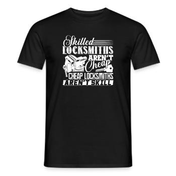 Locksmith Skilled Locksmiths Aren't Cheap - Men's T-Shirt - black - Front - AI Model Male 178 light (178cm)