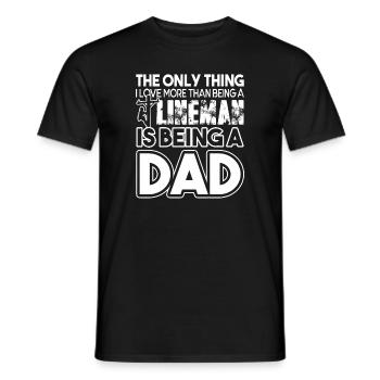 Lineman Love Being A Lineman Dad - Men's T-Shirt - black - Front - AI Model Male 178 light (178cm)
