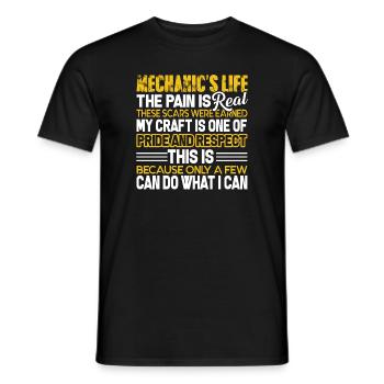 Mechanic Mechanic's Life - Men's T-Shirt - black - Front - AI Model Male 178 light (178cm)