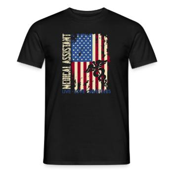 Medical Assistant Live Love Save Lives - Men's T-Shirt - black - Front - AI Model Male 178 light (178cm)