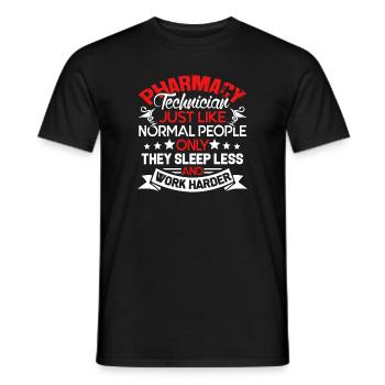Pharmacy Technician Work Harder - Men's T-Shirt - black - Front - AI Model Male 178 light (178cm)