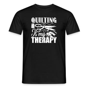 Quilting Quilting Is My Therapy - Men's T-Shirt - black - Front - AI Model Male 178 light (178cm)