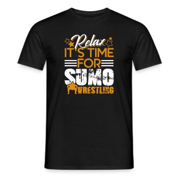 Sumo Relax Time For Sumo Wrestling - Men's T-Shirt - black - Front - AI Model Male 178 light (178cm)