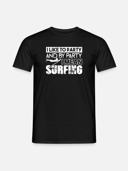 Surfing I Like To Surfing - Men's T-Shirt - black