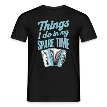 Akkordeon Akkordeonspieler Geschenk - Männer T-Shirt - Schwarz - Vorne - AI Model Male 178 light (178cm)