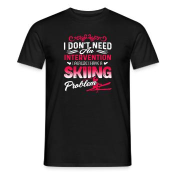 Realize I Have A Skiing Problem - Men's T-Shirt - black - Front - AI Model Male 178 light (178cm)