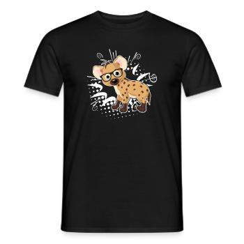 Cute Hyena - Men's T-Shirt - black - Front - AI Model Male 178 light (178cm)