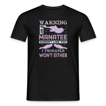 Manatee Doesn't Like You - Men's T-Shirt - black - Front - AI Model Male 178 light (178cm)