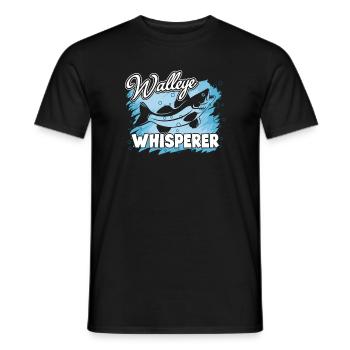 Walleye Whisperer - Men's T-Shirt - black - Front - AI Model Male 178 light (178cm)