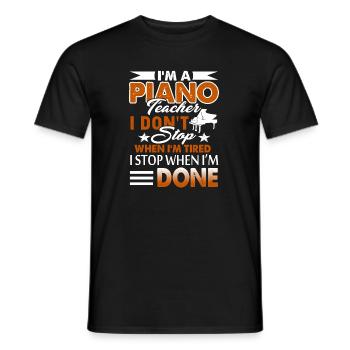 I'm A Piano Teacher - Men's T-Shirt - black - Front - AI Model Male 178 light (178cm)