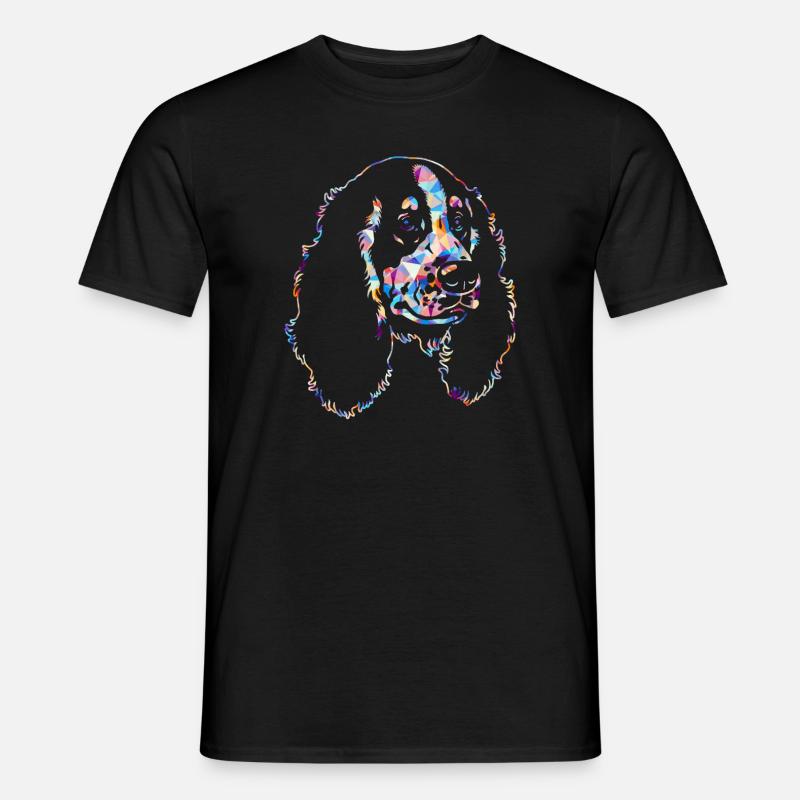 Cocker Spaniel Geometric - Men's T-Shirt - black