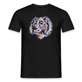Boykin Spaniel Dog Geometric - Men's T-Shirt - black - Front - AI Model Male 178 light (178cm)