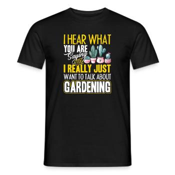 Gardening Talk About Gardening - Men's T-Shirt - black - Front - AI Model Male 178 light (178cm)