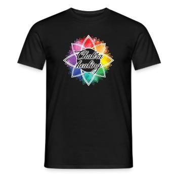 Chakra Healing Funny Chakra - Men's T-Shirt - black - Front - AI Model Male 178 light (178cm)