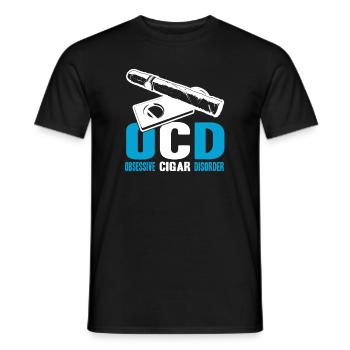 Cigar Smoking Obsessive Cigar Disorder - Men's T-Shirt - black - Front - AI Model Male 178 light (178cm)