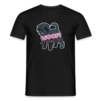 Woof Affenpinscher - Men's T-Shirt - black - Front - AI Model Male 178 light (178cm)